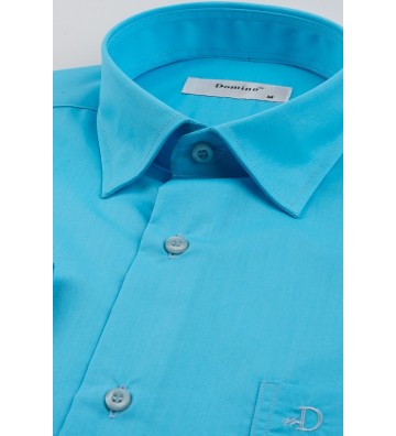 POLIGIANNI-DOMINO Υποκάμισο Plus Size 22502Β-31 ΤΥΡΚΟΥΑΖ