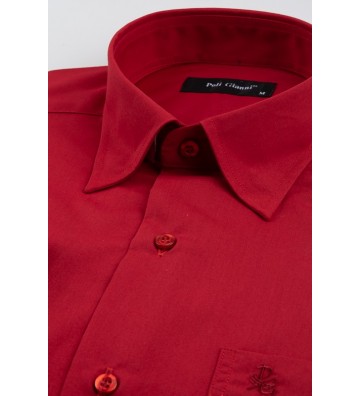 POLIGIANNI-DOMINO Υποκάμισο Plus Size 22502Β-32 ΚΟΚΚΙΝΟ